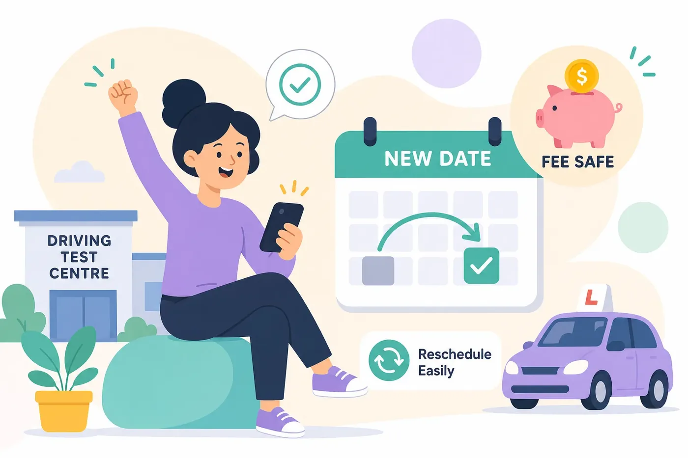 Change your driving test date without losing your fee