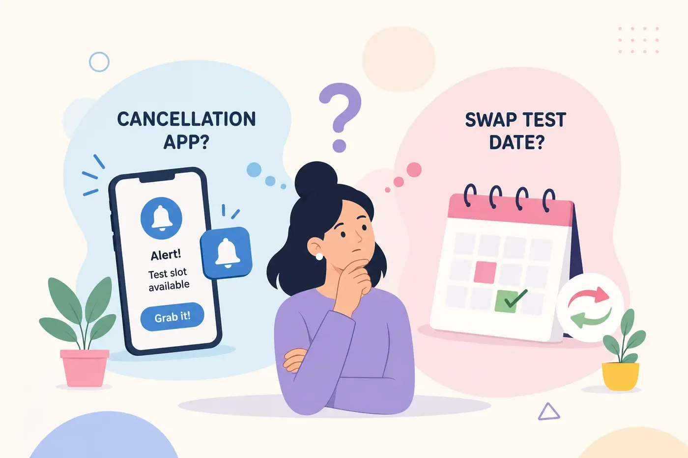 Should you use a cancellation app or swap your test date?