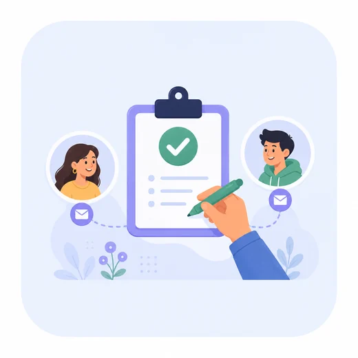 Checklist showing a driving test swap reviewed manually